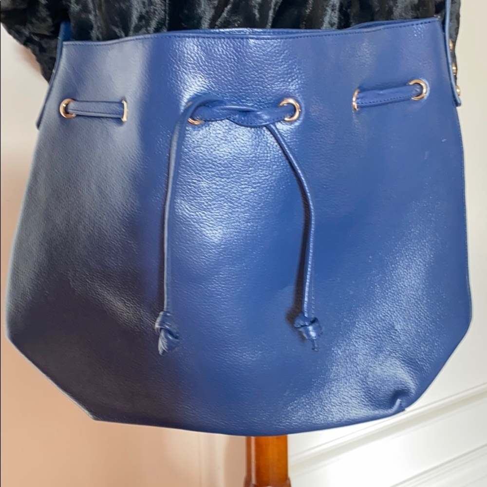 Erica Anenberg leather bucket bag with coin purse